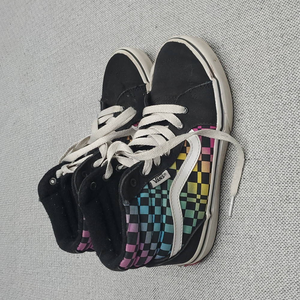 Vans Multicolor Pastel High-Top Sneakers Missy Girls 2.5 Pre-owned Condition